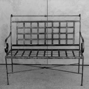 French 2 Seater Bench Galvanised Le Forge